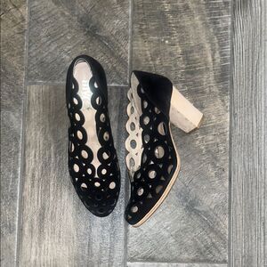 Anthropologie Myyst Elegant Black suede leather Women's 3”Heels